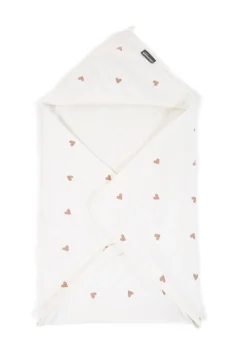 Flash Sale Childhome Baby Badcape + Washandje - 80X80 Cm - Jersey - Hearts