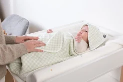 Sale Childhome Baby Badcape + Washandje - 80X80 Cm - Jersey - Forest - Tetra Vichy
