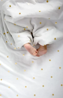 Store Childhome Babydeken - 80X100 Cm - Jersey - Gold Dots