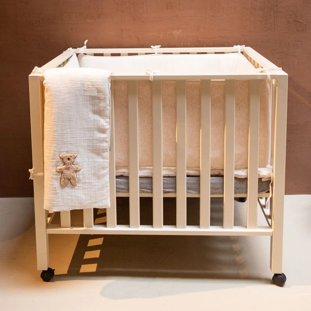 Cheap Childhome Babydeken - 80X100 Cm - Jersey Melange Beige / Mousseline Teddy
