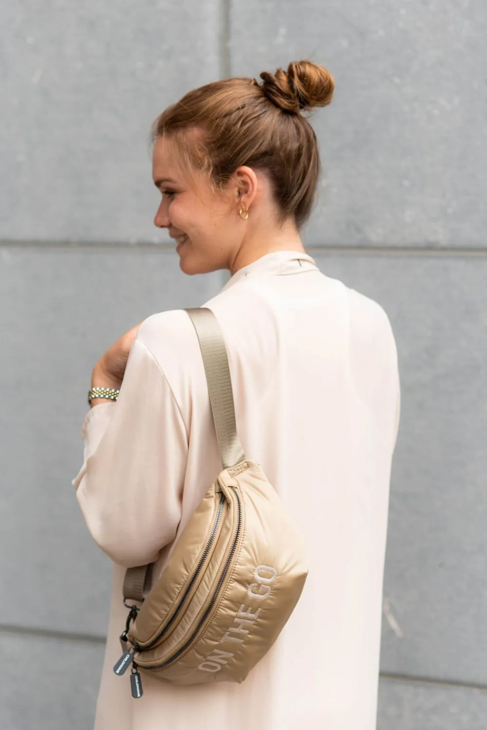 Sale Childhome Banana Bag On The Go Heuptas - Gewatteerd - Beige