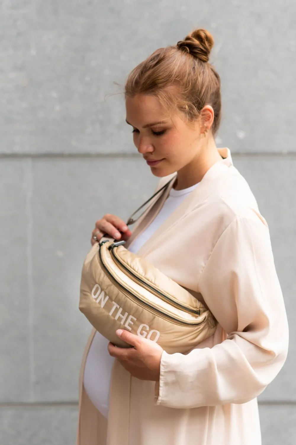 Sale Childhome Banana Bag On The Go Heuptas - Gewatteerd - Beige