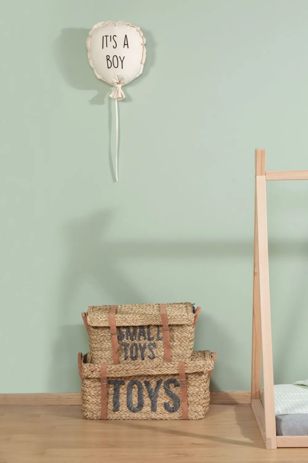 Hot Childhome Canvas Ballon - It'S A Boy - Muurdecoratie - 35X26X8 Cm