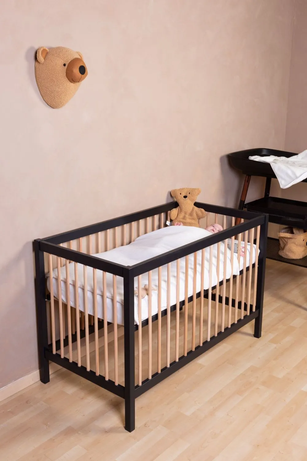 Fashion Childhome Cot 97 - Babybed - 120X60Cm - Zwart Naturel