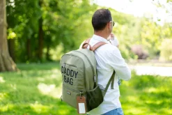 Store Childhome Daddy Bag Verzorgingsrugzak - Canvas - Kaki