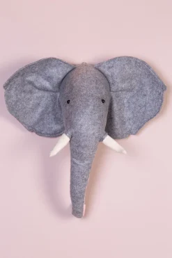 Fashion Childhome Dierenkop Olifant - Vilt - Muurdecoratie