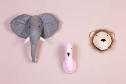 Fashion Childhome Dierenkop Olifant - Vilt - Muurdecoratie