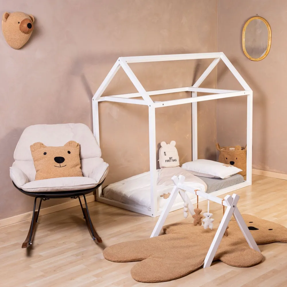 Online Childhome Dierenkop Teddybeer - Vilt - Muurdecoratie