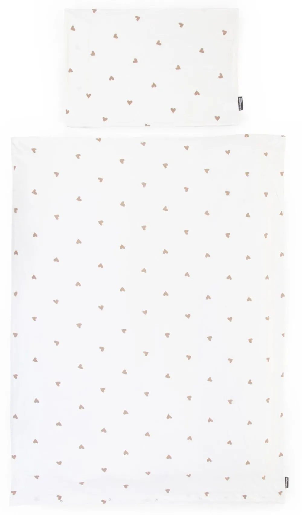 Clearance Childhome Donsovertrek + Kussensloop - 100X140 Cm - Jersey + Mousseline - Hearts