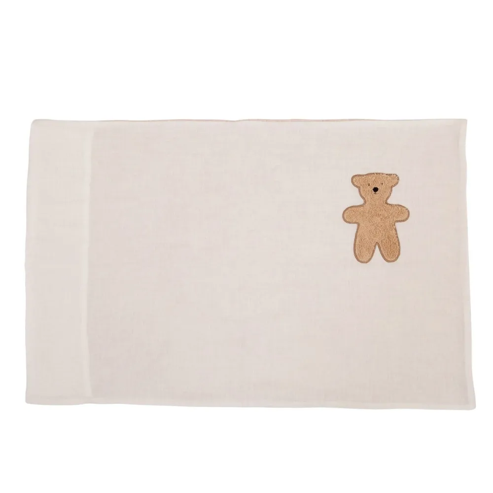 Flash Sale Childhome Donsovertrek + Kussensloop - 100X140 Cm - Jersey Melange Beige / Mousseline Teddy