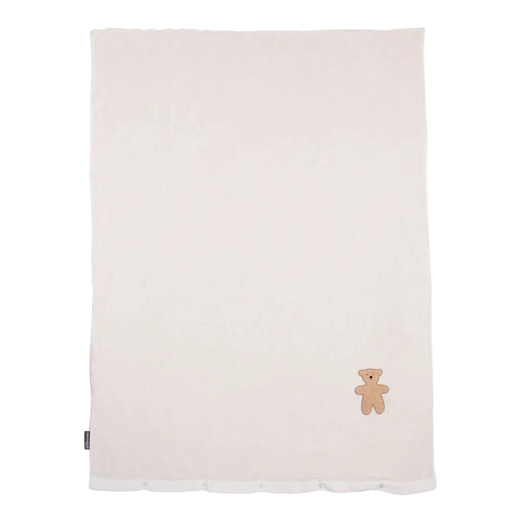Flash Sale Childhome Donsovertrek + Kussensloop - 100X140 Cm - Jersey Melange Beige / Mousseline Teddy