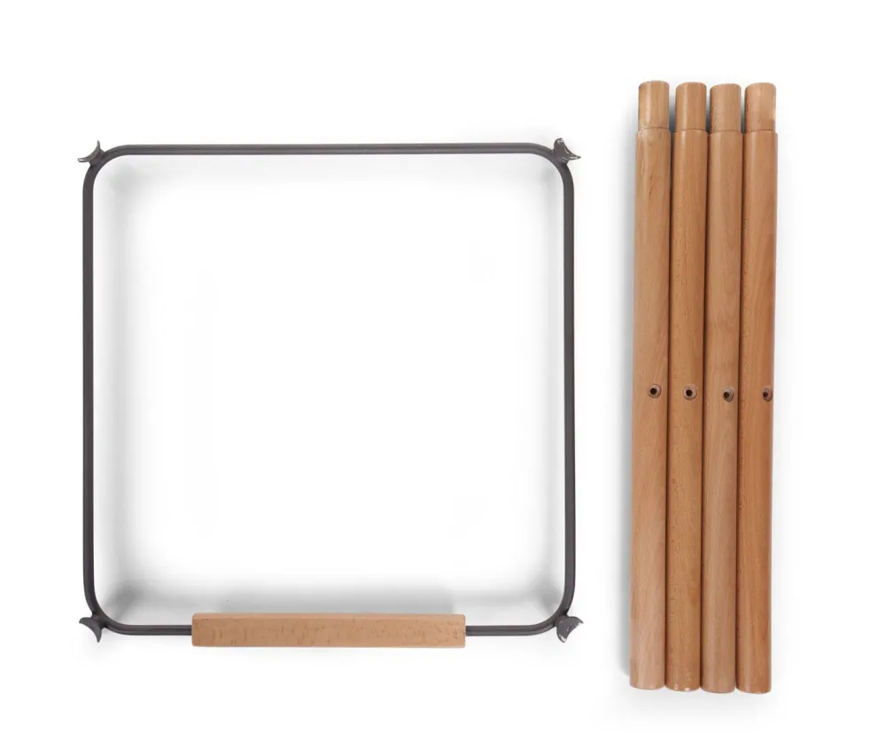 Clearance Childhome Evolu Extra Set Lange Poten + Voetsteun - Hout - Naturel Antraciet
