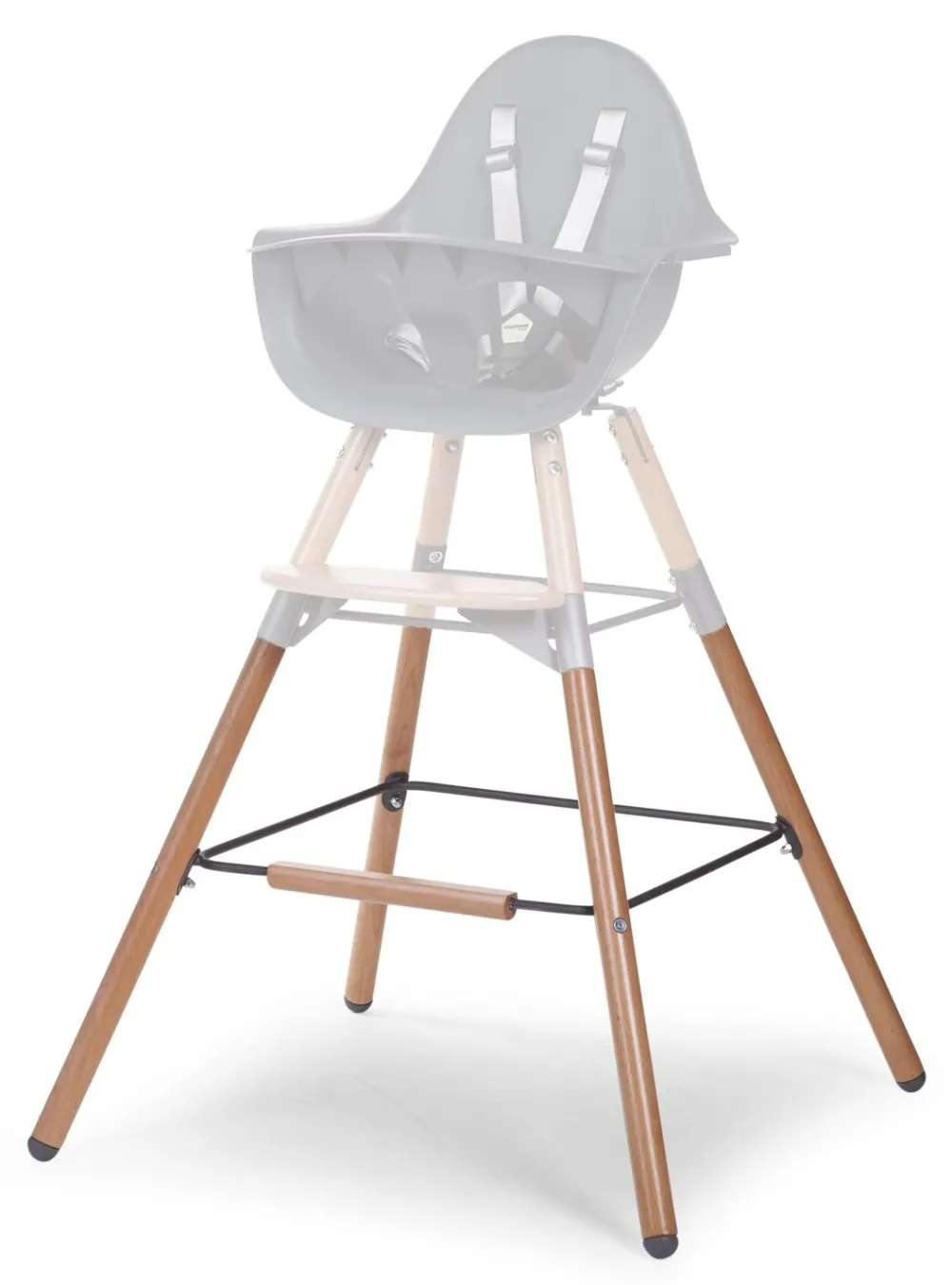 Clearance Childhome Evolu Extra Set Lange Poten + Voetsteun - Hout - Naturel Antraciet