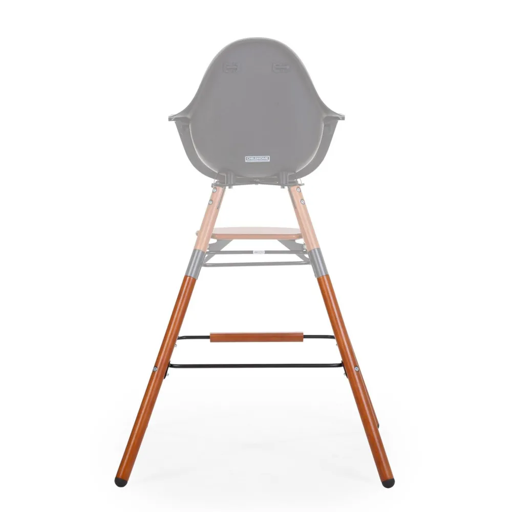 Flash Sale Childhome Evolu Extra Set Lange Poten + Voetsteun - Hout - Donker Naturel Zwart