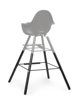 Fashion Childhome Evolu Extra Set Lange Poten + Voetsteun - Hout - Zwart