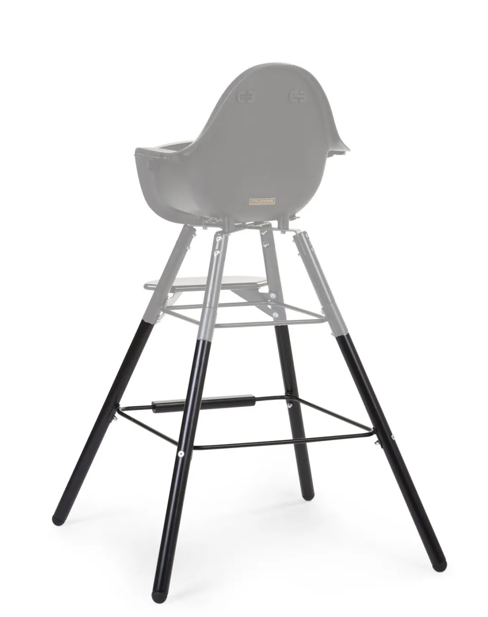 Fashion Childhome Evolu Extra Set Lange Poten + Voetsteun - Hout - Zwart
