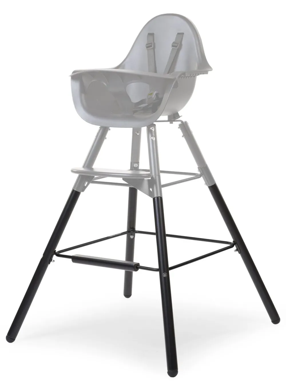 Fashion Childhome Evolu Extra Set Lange Poten + Voetsteun - Hout - Zwart