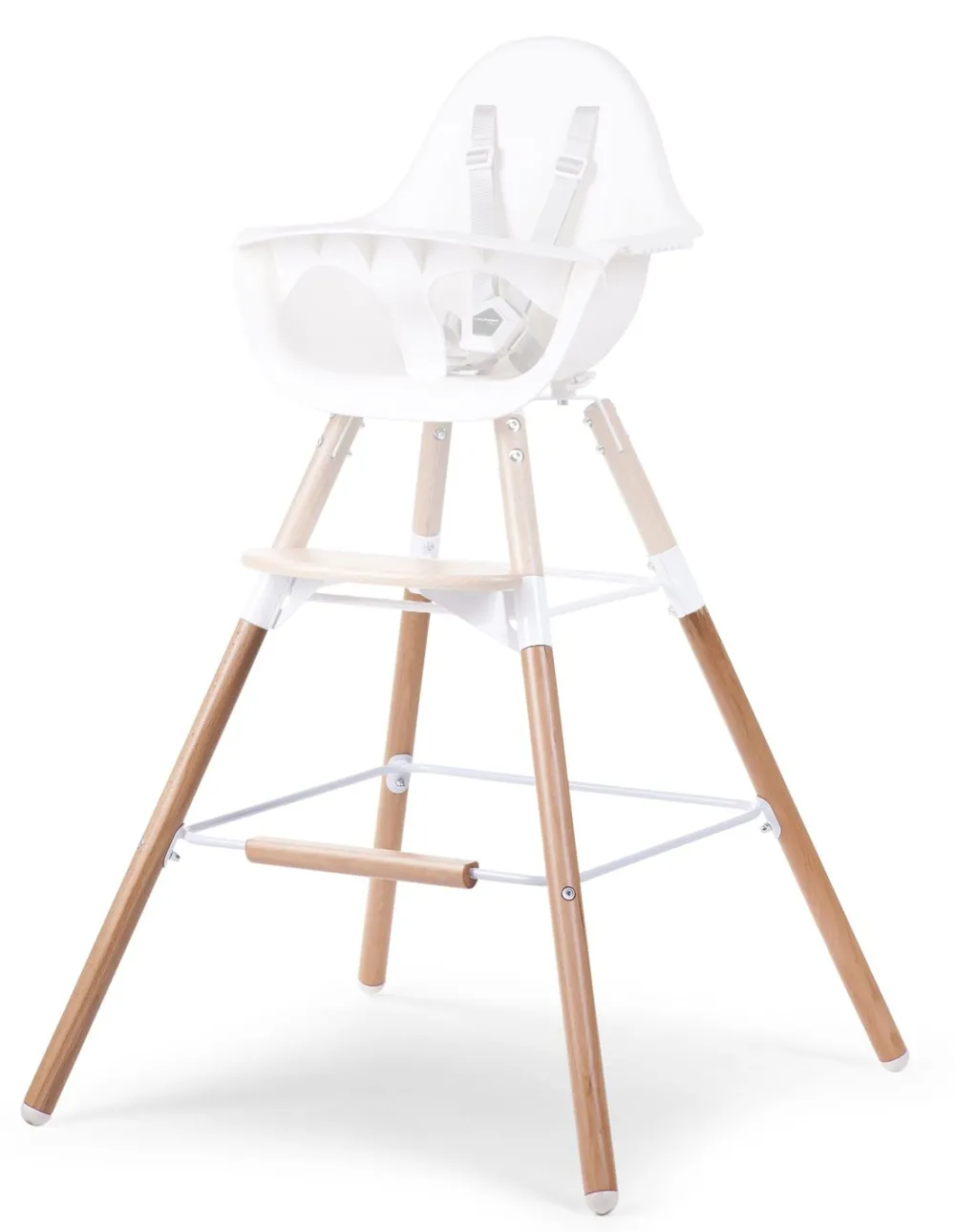 Shop Childhome Evolu Extra Set Lange Poten + Voetsteun - Hout - Naturel Wit