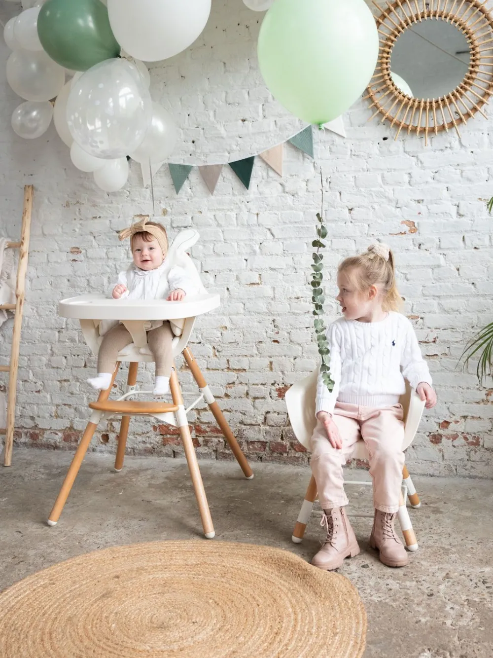 Store Childhome Evolu Kinderstoel - Verstelbaar In Hoogte (50-75 Cm/*90 Cm) - Naturel Wit