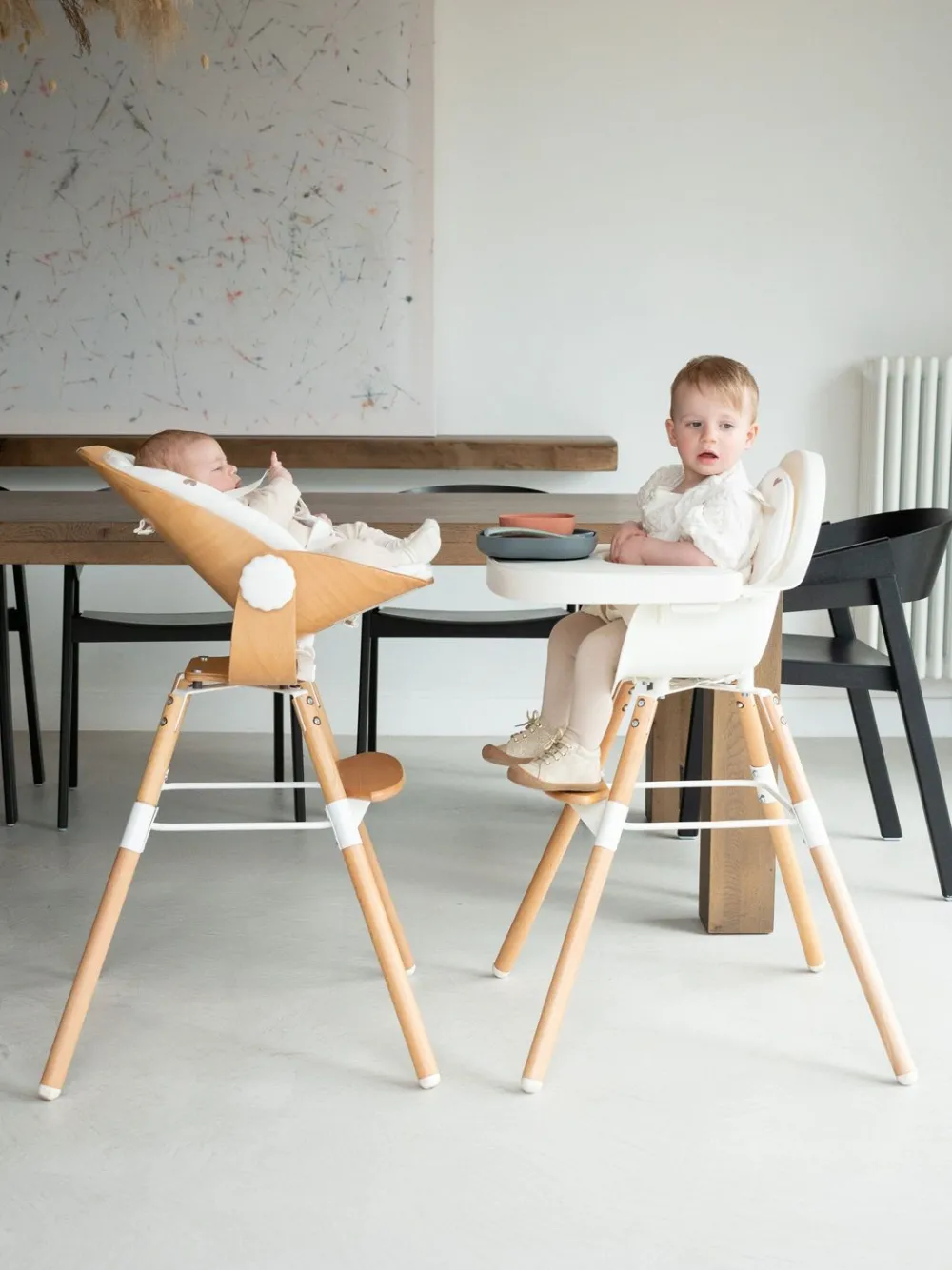Store Childhome Evolu Kinderstoel - Verstelbaar In Hoogte (50-75 Cm/*90 Cm) - Naturel Wit
