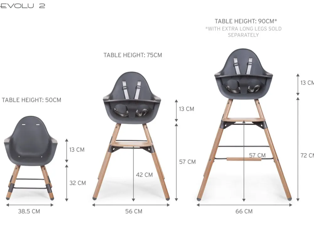 Cheap Childhome Evolu Kinderstoel - Verstelbaar In Hoogte (50-75 Cm/*90 Cm) - Naturel Antraciet