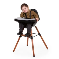 Clearance Childhome Evolu Kinderstoel - Verstelbaar In Hoogte (50-75 Cm/*90 Cm) - Walnoot/Zwart