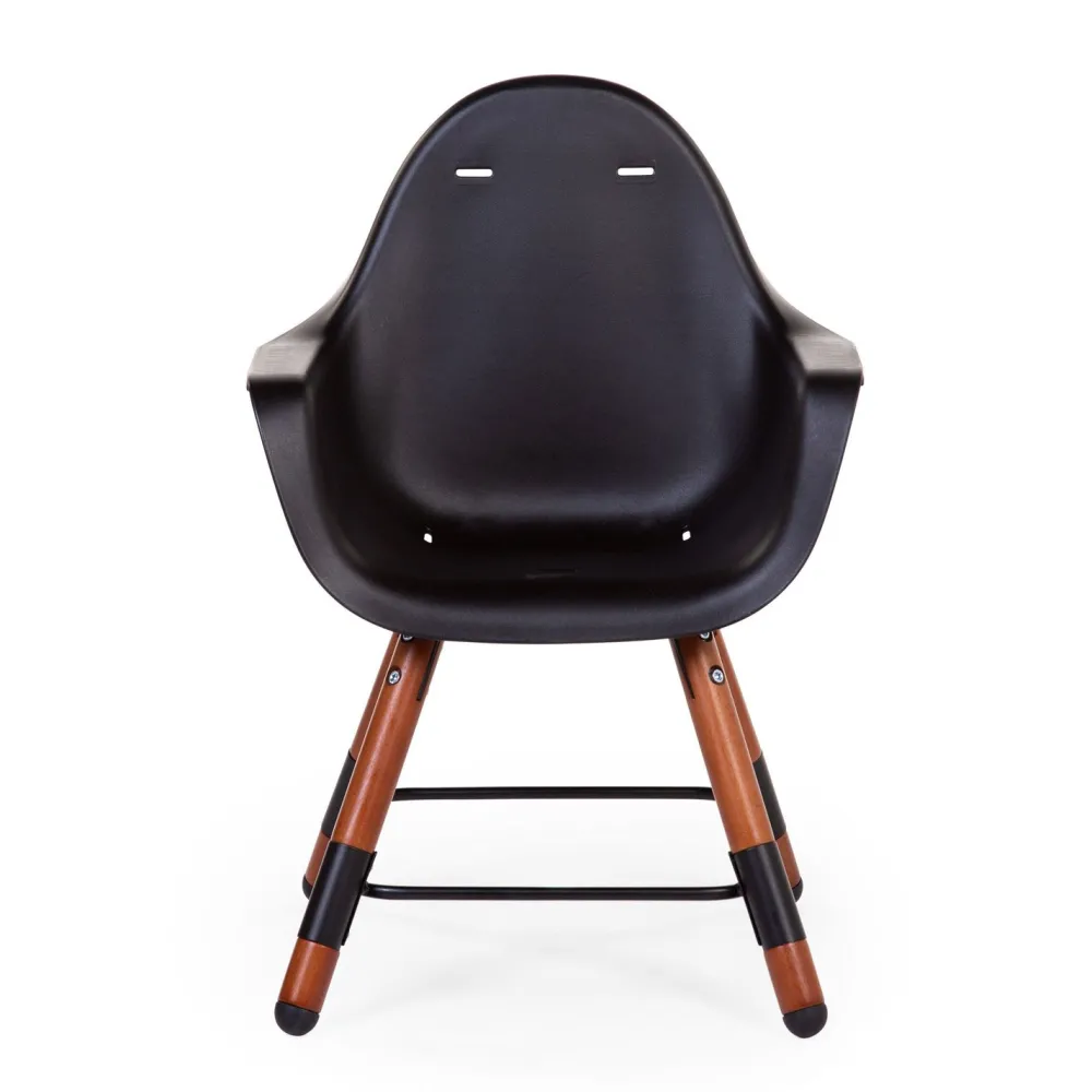 Clearance Childhome Evolu Kinderstoel - Verstelbaar In Hoogte (50-75 Cm/*90 Cm) - Walnoot/Zwart