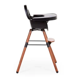 Clearance Childhome Evolu Kinderstoel - Verstelbaar In Hoogte (50-75 Cm/*90 Cm) - Walnoot/Zwart