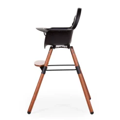 Clearance Childhome Evolu Kinderstoel - Verstelbaar In Hoogte (50-75 Cm/*90 Cm) - Walnoot/Zwart