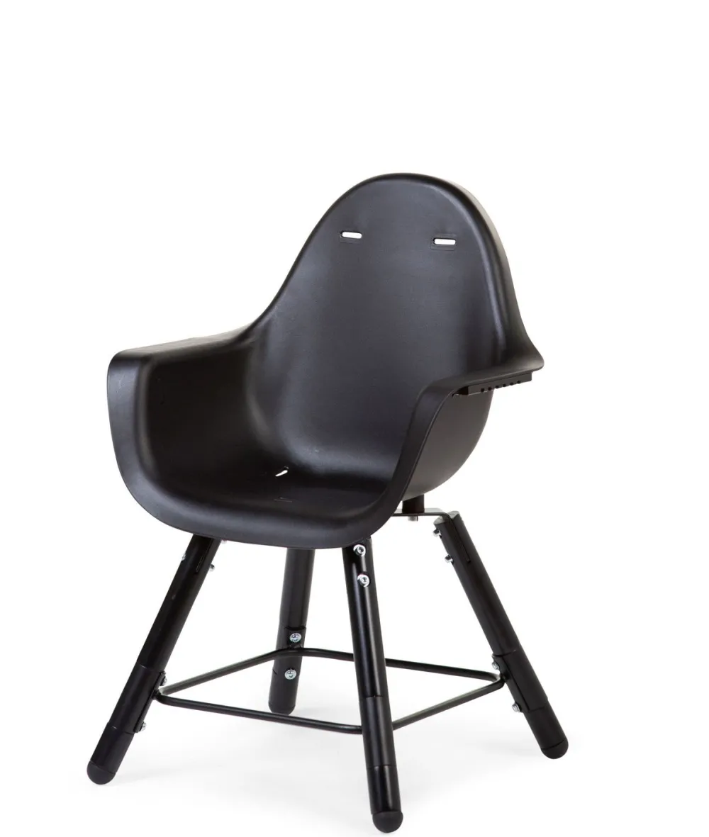 Outlet Childhome Evolu Kinderstoel - Verstelbaar In Hoogte (50-75 Cm/*90 Cm) - Zwart
