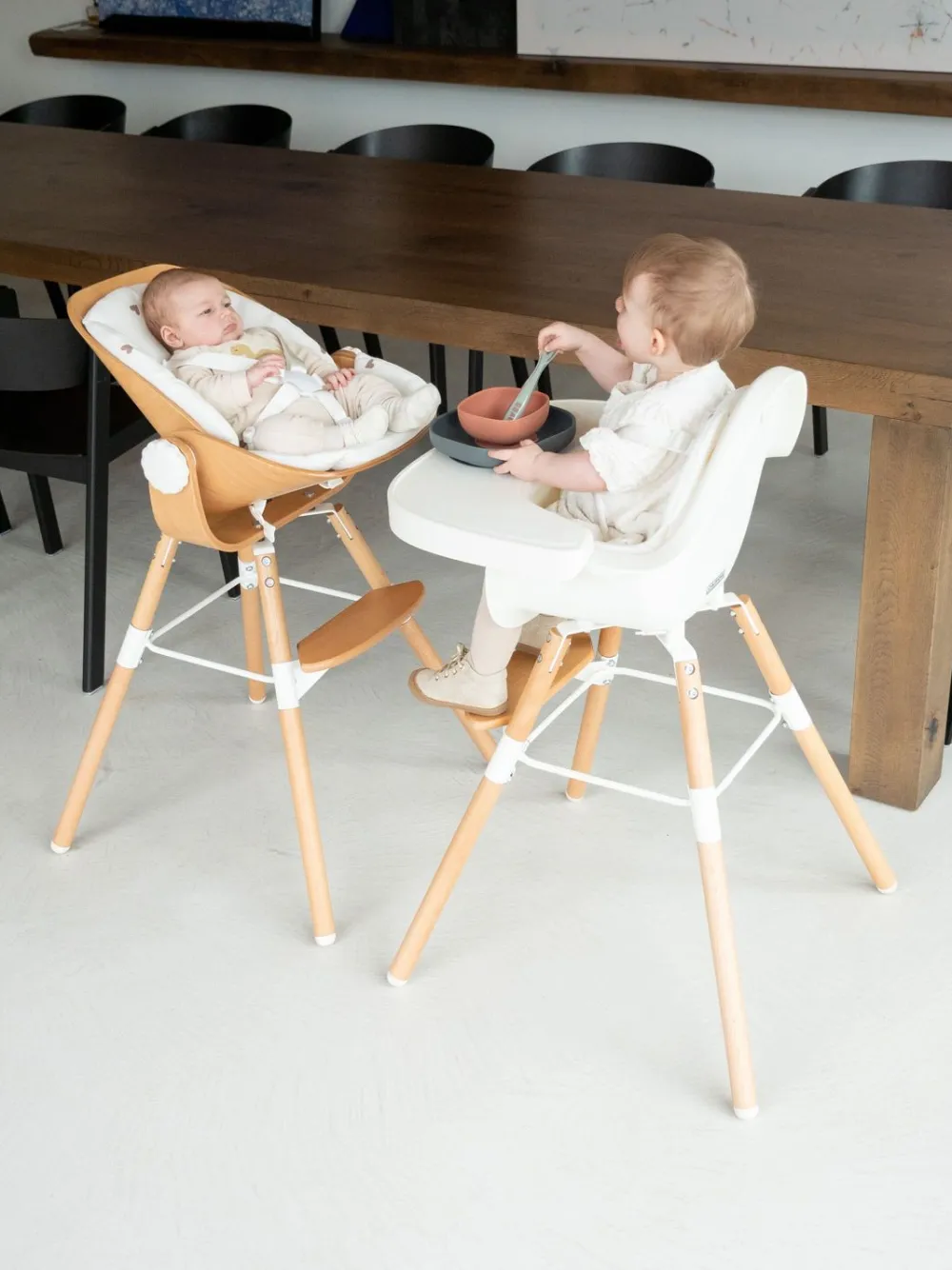 Store Childhome Evolu Newborn Seat Voor Evolu 2 + One.80° - Hout - Naturel Wit