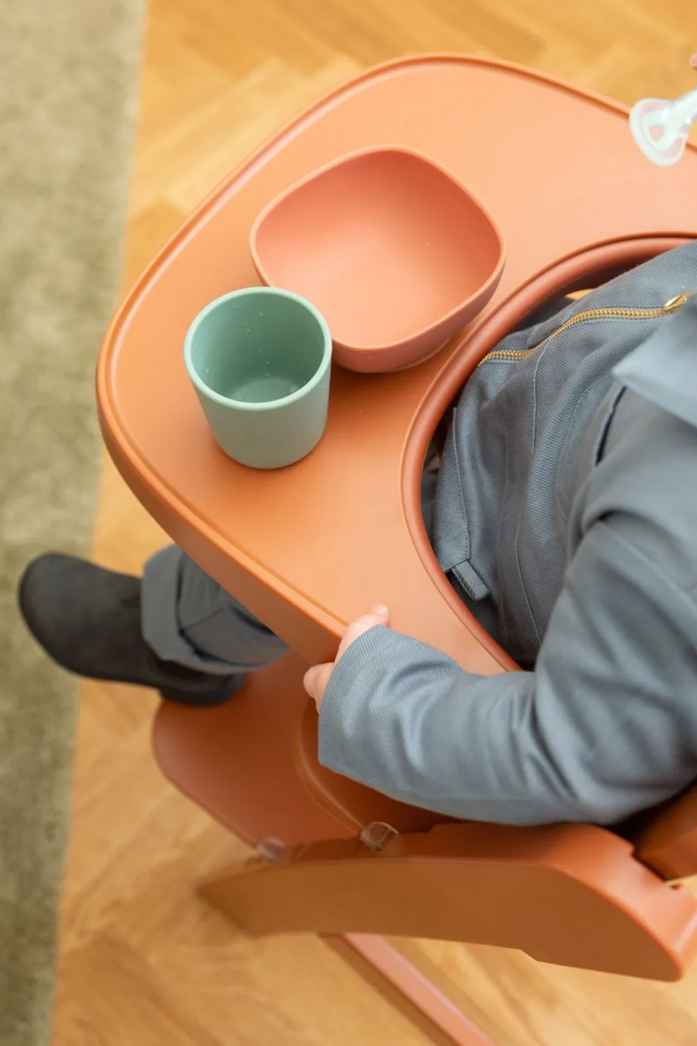 Sale Childhome Evosit Meegroeistoel + Eettablet - Roest
