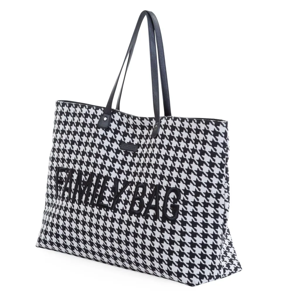 Best Childhome Family Bag Pied De Poule - Zwart