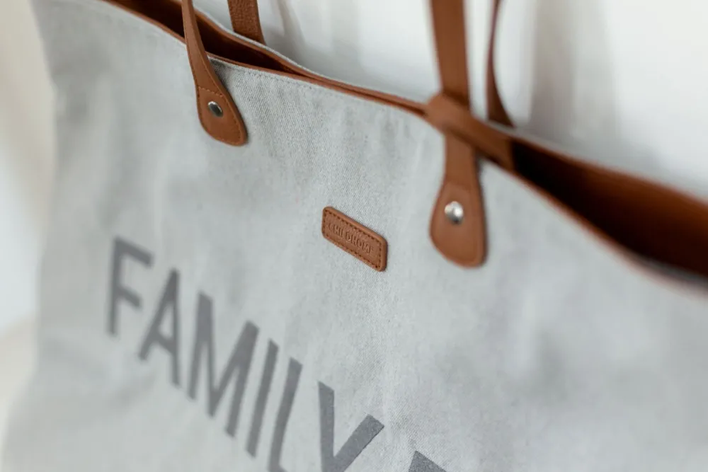 Fashion Childhome Family Bag Verzorgingstas - Canvas - Grijs
