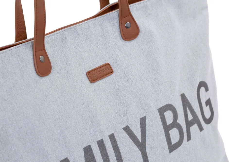 Fashion Childhome Family Bag Verzorgingstas - Canvas - Grijs