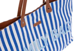 Online Childhome Family Bag Verzorgingstas - Stripes - Electric Blue/Light Blue