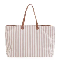 Outlet Childhome Family Bag Verzorgingstas - Stripes - Nude/Terracotta
