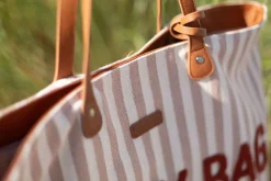 Outlet Childhome Family Bag Verzorgingstas - Stripes - Nude/Terracotta