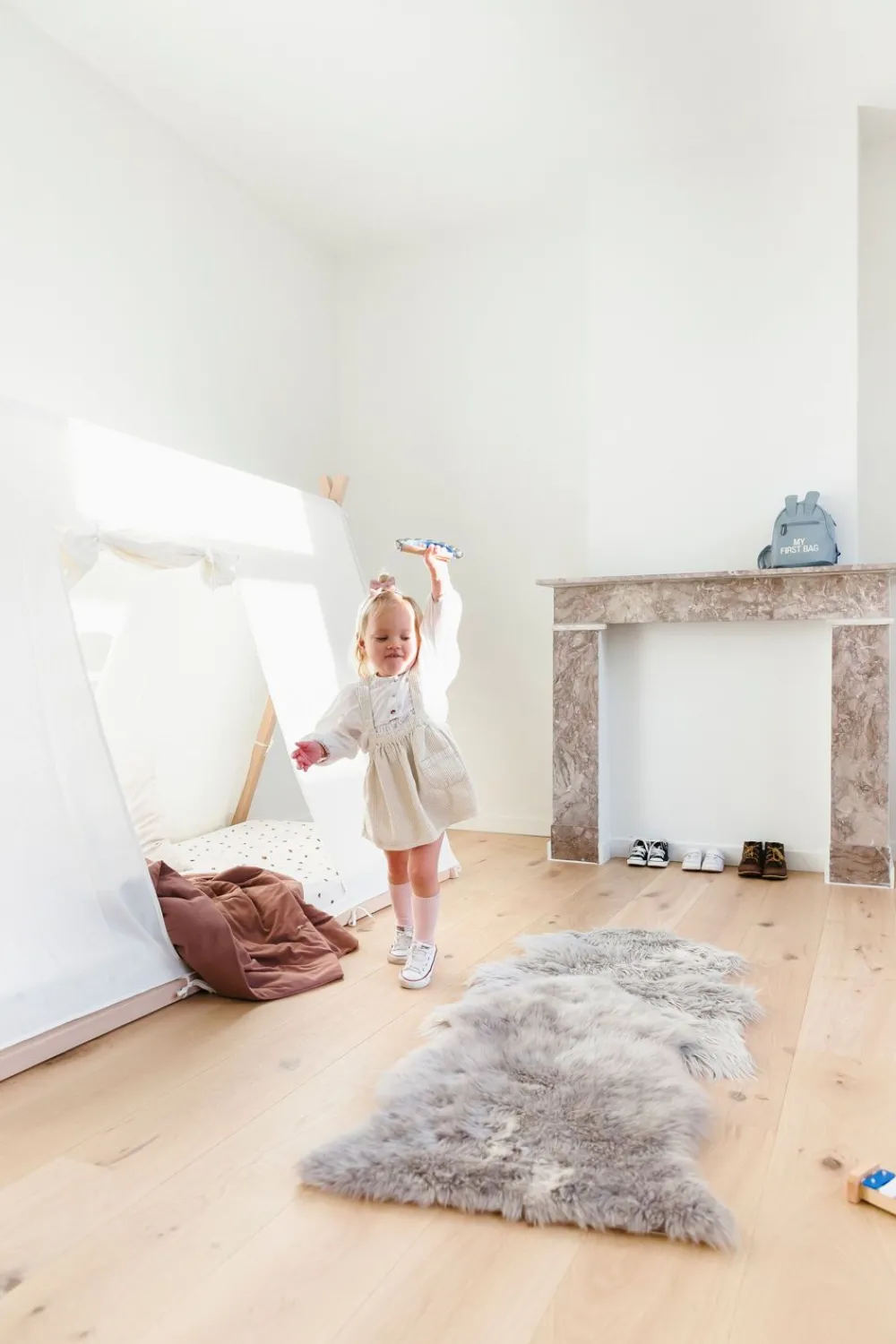 Outlet Childhome Gewatteerd Deken - 140X100 Cm - Jersey Polystar - Roest