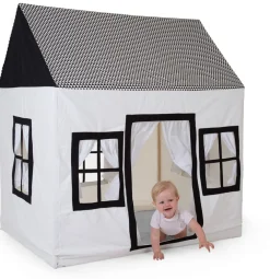 Sale Childhome Groot Speelhuis - 125X95X145 Cm - Katoen Polyester - Zwart Wit