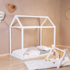 Fashion Childhome Huis Bed - 70X140 Cm - Ecru
