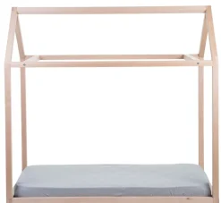 Clearance Childhome Huis Bed - 70X140 Cm - Hout - Naturel Ja, Graag Met Lattenbodem