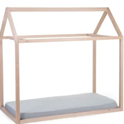 Clearance Childhome Huis Bed - 70X140 Cm - Hout - Naturel Ja, Graag Met Lattenbodem