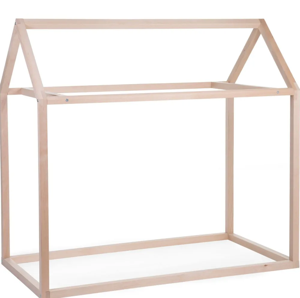 Clearance Childhome Huis Bed - 70X140 Cm - Hout - Naturel Ja, Graag Met Lattenbodem
