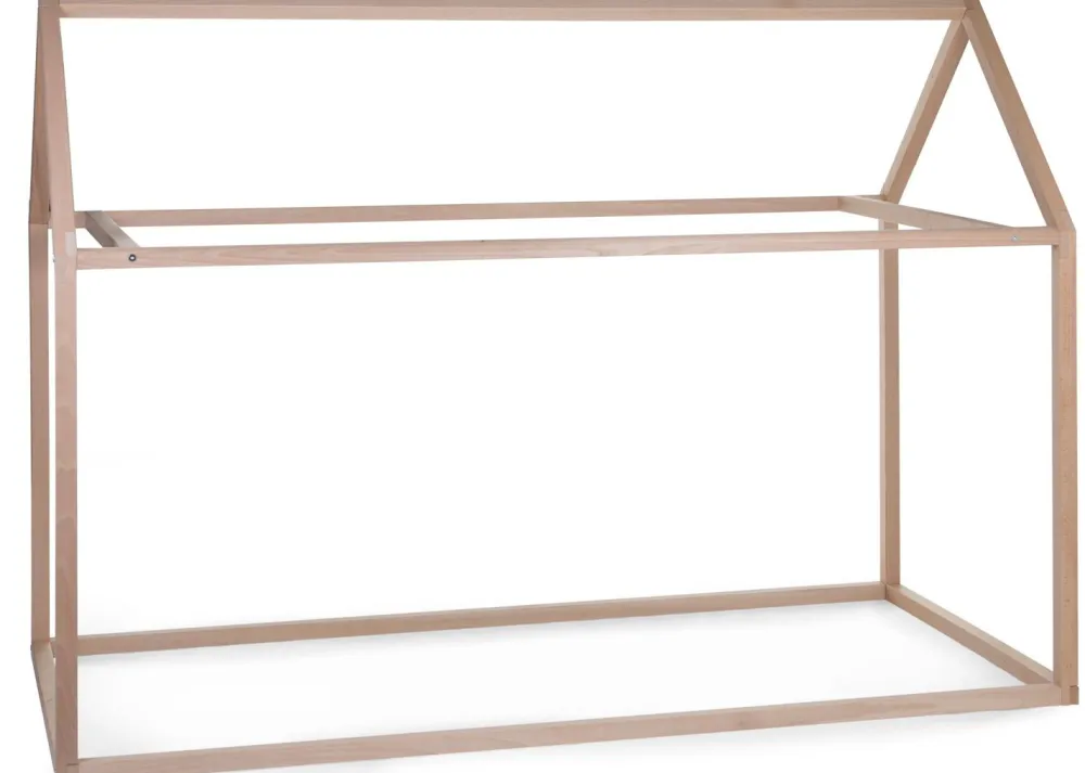 Outlet Childhome Huis Bed - 90X200 Cm - Hout - Naturel Ja, Graag Met Lattenbodem