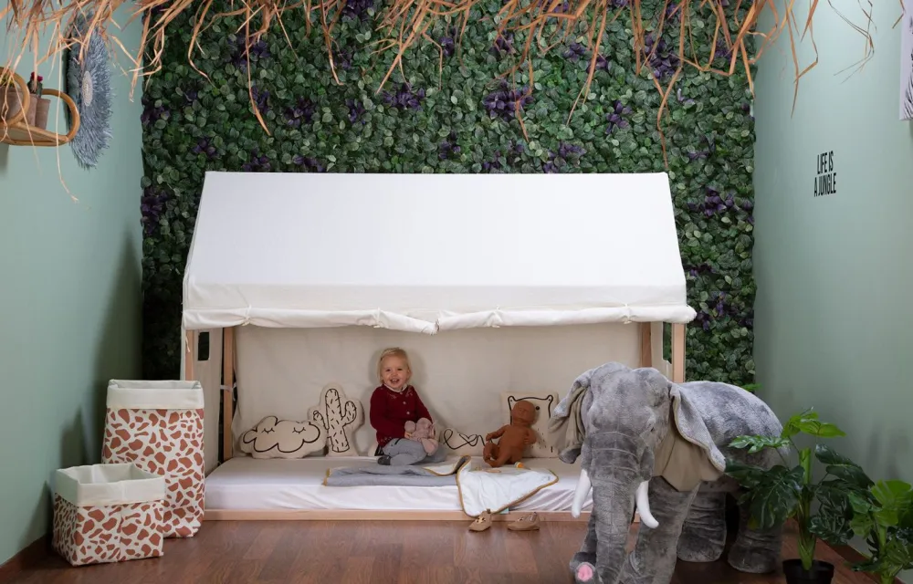 Outlet Childhome Huis Bed - 90X200 Cm - Hout - Naturel Ja, Graag Met Lattenbodem