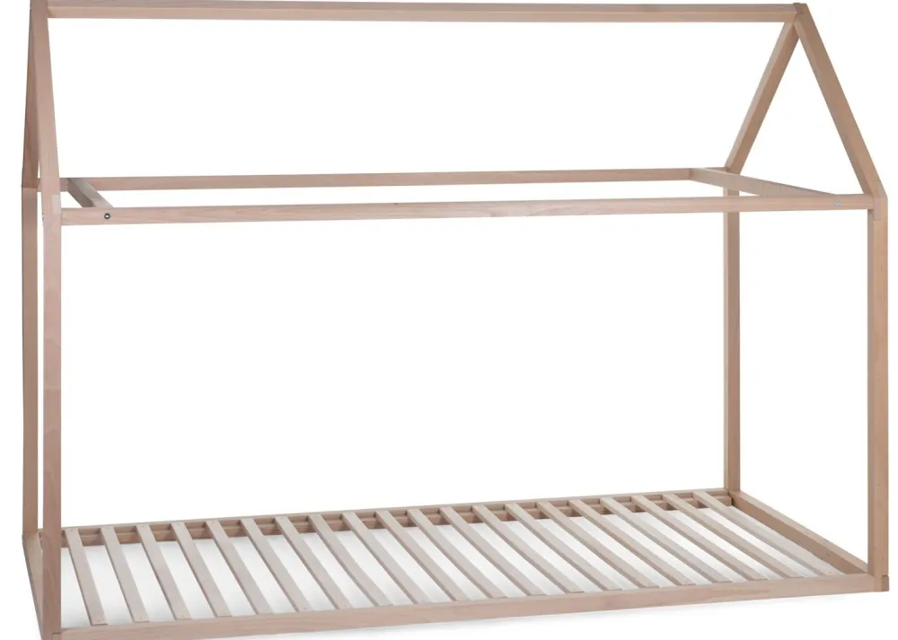 Outlet Childhome Huis Bed - 90X200 Cm - Hout - Naturel Ja, Graag Met Lattenbodem