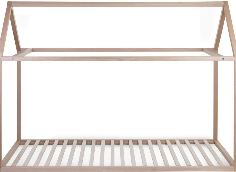 Outlet Childhome Huis Bed - 90X200 Cm - Hout - Naturel Ja, Graag Met Lattenbodem