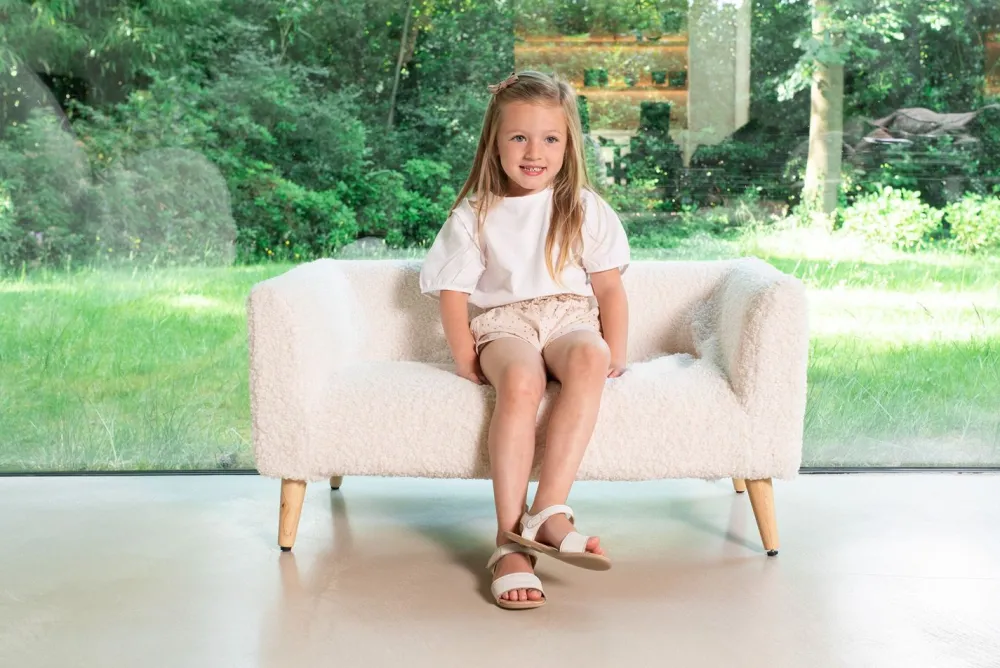Store Childhome Kinderbankje - Teddy - Ecru