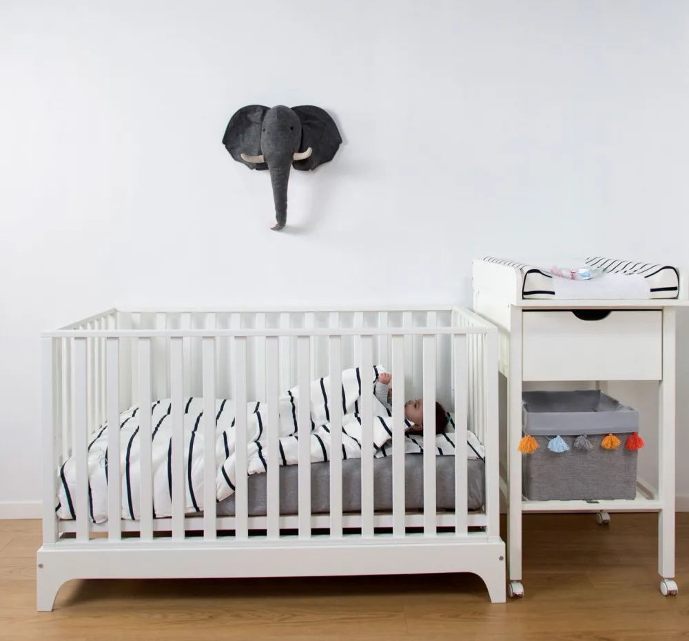 Clearance Childhome Meegroeibed Ref 17 + Frame - 70X140 Cm - Mdf Hout - Wit